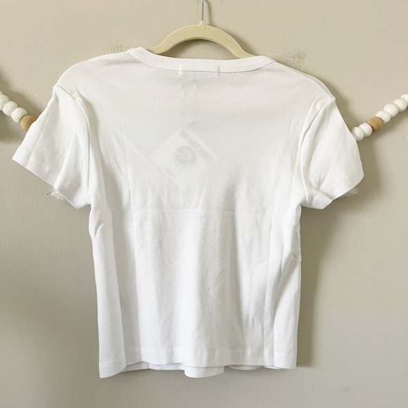 NEW Daydreamer Mariah Carey Rainbow Shrunken Tee Optic White Women's Size XS - Picture 12 of 13